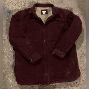 L.L. Bean Vintage Sherpa Lined Schacket - Women’s Small Oversized